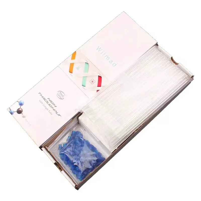 Wilmad Lab Glas-NMR-Röhre, 7 Zoll NMR-Probenröhre mit Deckel für Laborexperimente