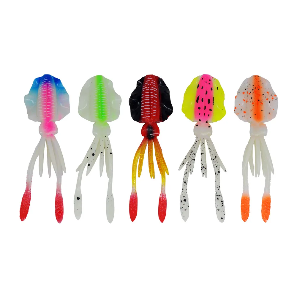 Sea Fishing Simulation Squid Fish Lure 15cm 16g Cuttlefish Boat Deep Ocean Artificial Lures Soft Bait Lot 5 Pieces SALE