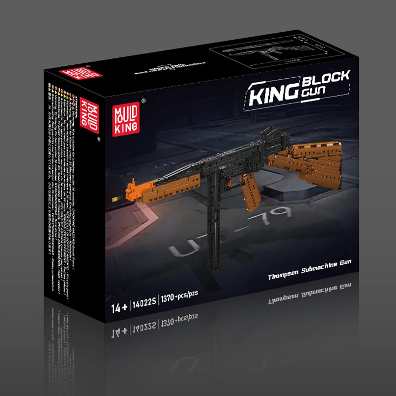 

Mould King Thompson MOC Gun Building Block 1370PCS Military Series Can Shoot Bullet Bricks Toys Kids Adults Gifts
