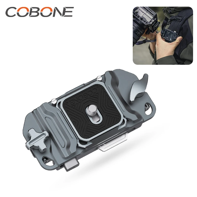 

COBONE Camera Quick Release Clip Fast Mount Detachable Plate Backpack Strap Clip for DSLR Outdoor Photography