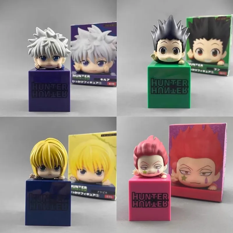 10cm cute GON FREECSS dolls hunter×hunter Killua Figures Q-version hisoka figurine Kurapika Toys Anime PVC desk ornaments Gifts