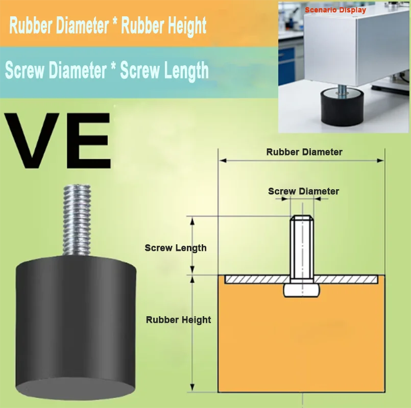 2Pcs Type Ve Rubber…