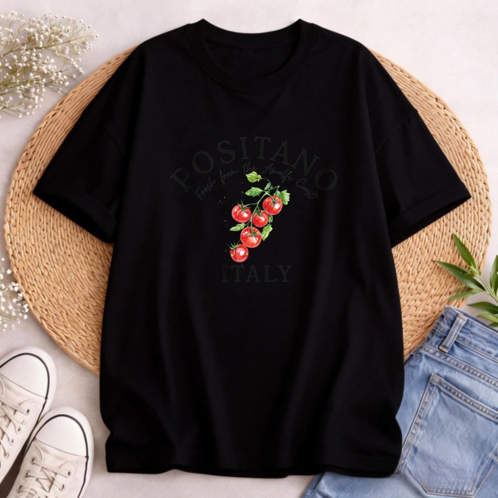 Positano Shirt  Italy Amalfi Coast T Shirt Positano Tomato Shirt Unisex Soft and Comfortable Women Clothes Fashion Tees
