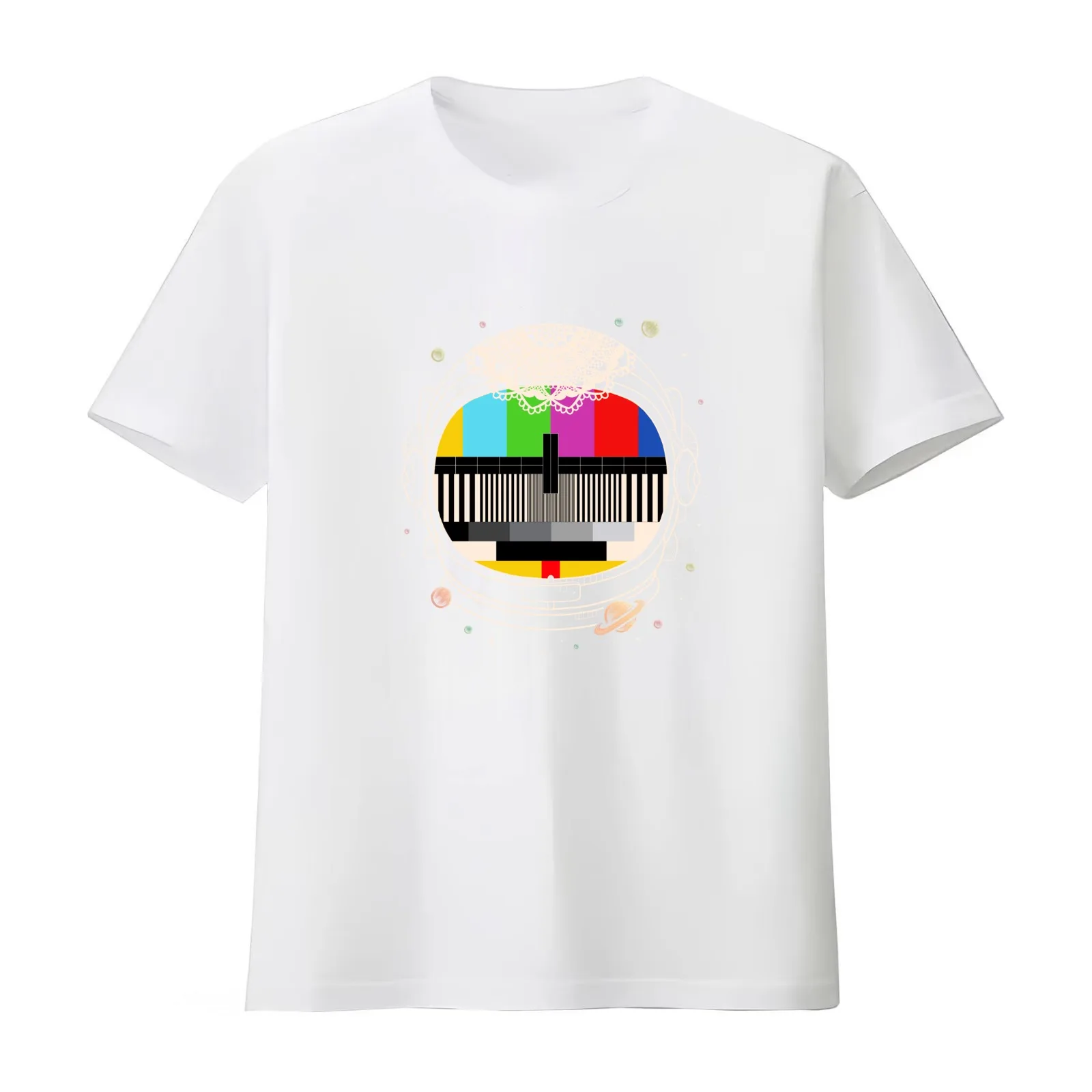 No Signal T-Shirt Summer Casual Cotton Tee Oversized Streetwear Tops Vintage Graphic Print Loose Fit Short Sleeve