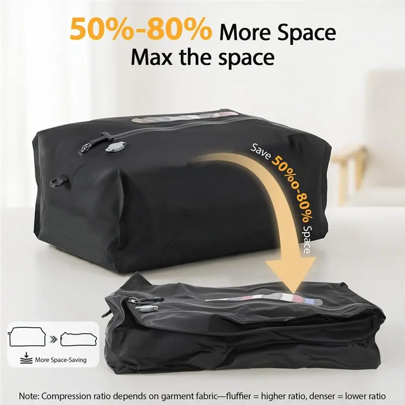 ABGH-Vacuum Compression Bags, 28L Multisize Sealing Storage For Travel & Clothes