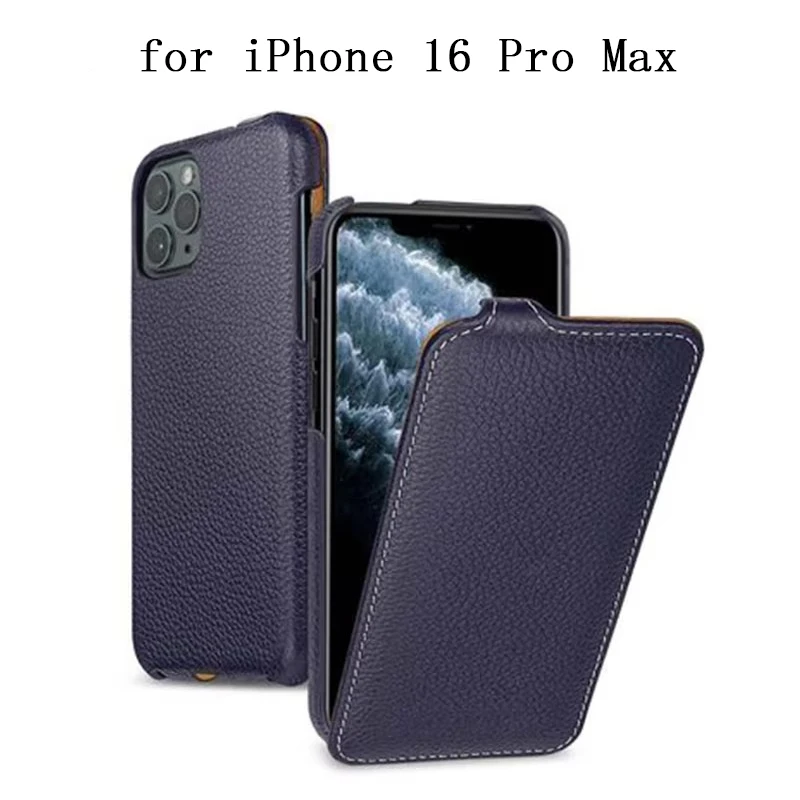 Fashion Phone Case for iPhone 16 Genuine Leather Carcasa for iPhone 16 Pro Funda Skin for iPhone 16 Pro Max Bag Cover iphone15