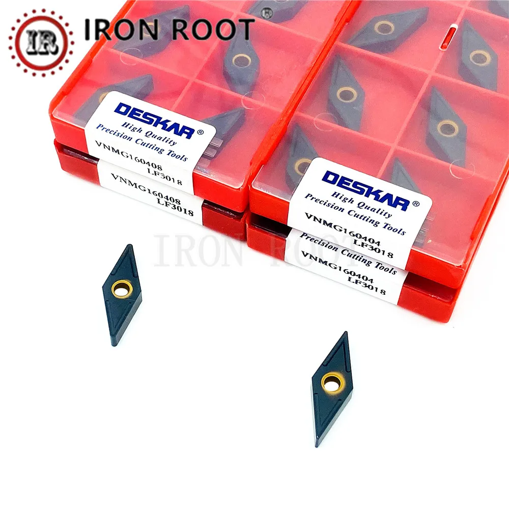 DESKAR Carbide Blade Turning Inserts VNMG160404,VNMG160408 LF3018 CNC Metal Lathe Cutting Tools  for MVJNR/L Tool Holder