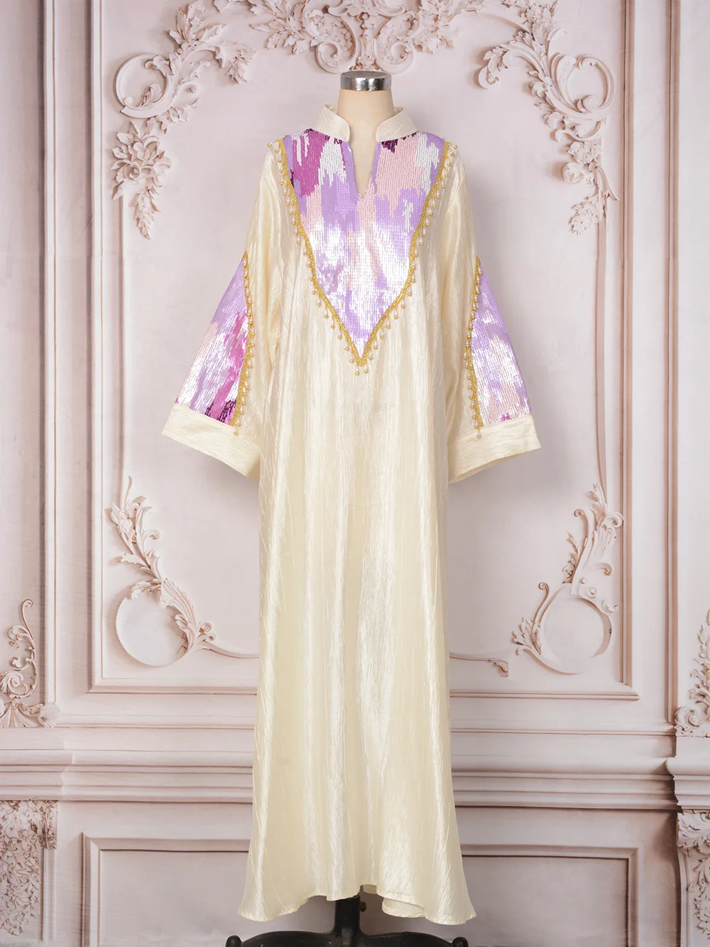 

Вечернее платье для Рамадана в марокканском стиле, Ближний Восток, с блестками и бисером, роскошное модное платье, роба в стиле Саудовской Аравии и Дубая