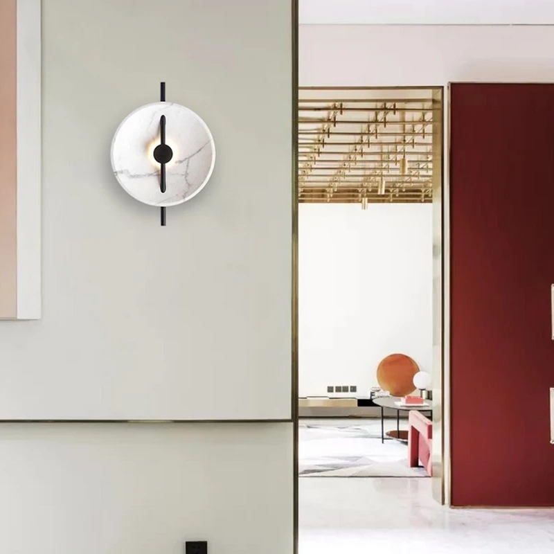 Post Modern Marbling High-molecular Polymer Creative Wall Night Lamp Lighting Fixtures Loft Wall Lamp