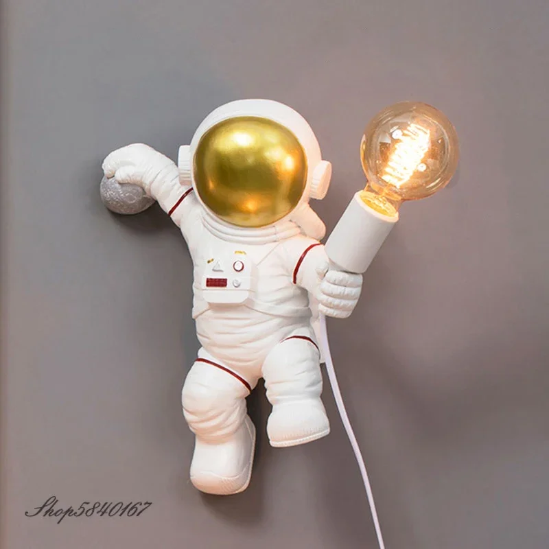 Imagem -06 - Luminária de Mesa Astronauta Moderna Abajur de Resina para Decoração Arte Decoração Quarto Criativa Sala de Estar Loft Espaço Homens Luz de Led