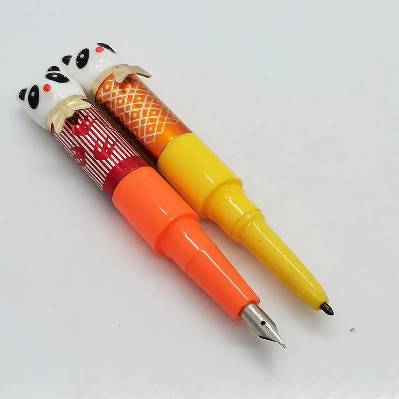 

New And Old Stock Of Pen Iridium Fountain Pen And The Ball-point Pen In 1980 China Wuhan Collection Baby Panda Short Pen