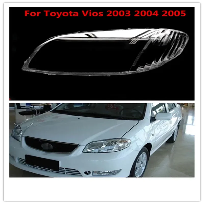 

HTTCY For Toyota Vios 2003 2004 2005 Car Headlights Glass Lens Cover Head Lamp Lampshade Auto Light Shell