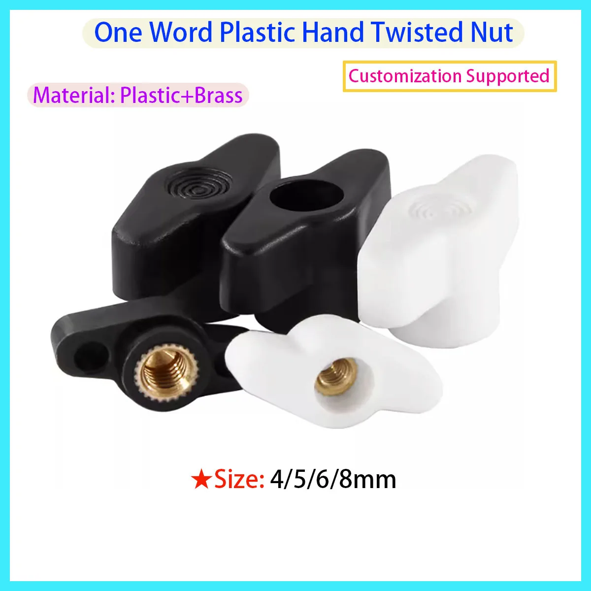 

Z-type Manual Nut with Through-hole/blind Hole Adjustment Nut, Plastic Head Manual Knob Nut, 27 # 36 # M4 M5 M6 M8