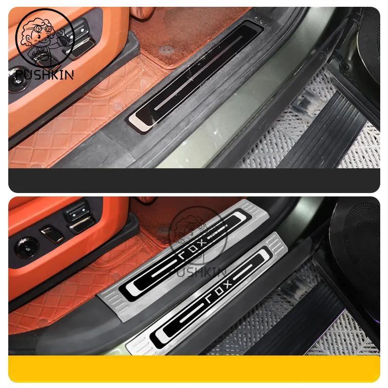 Stainless Steel Door Sill Guards for Rox Adams Polestones 01 Rox 01Custom Welcome Pedal Anti-Scratch Trunk Scuff Plate Accessory
