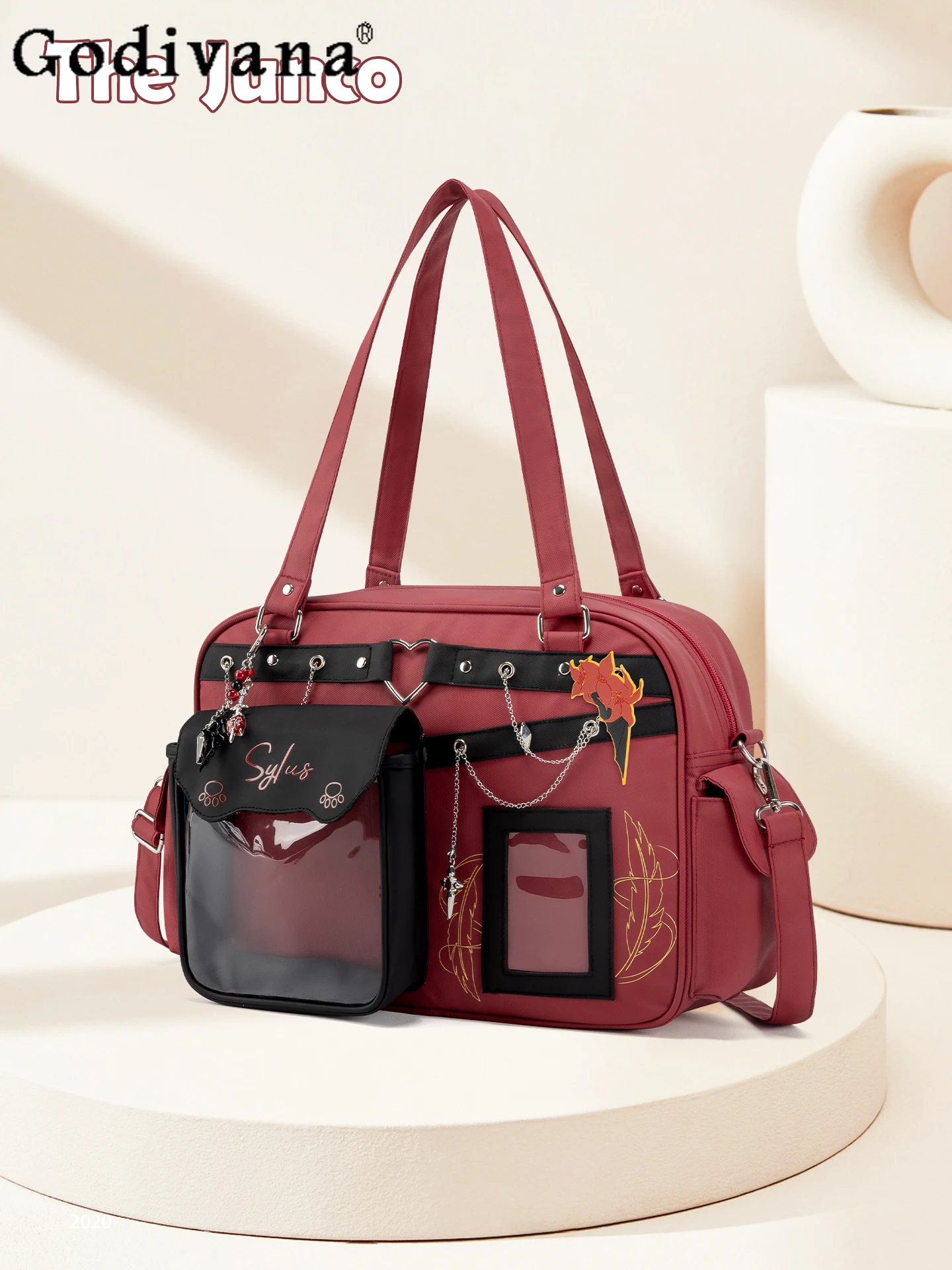 

2025 New Red Large Capacity Japanese Original Lolita Pain Bag Sweet Versatile Daily Commute Casual Crossbody Bag for Women