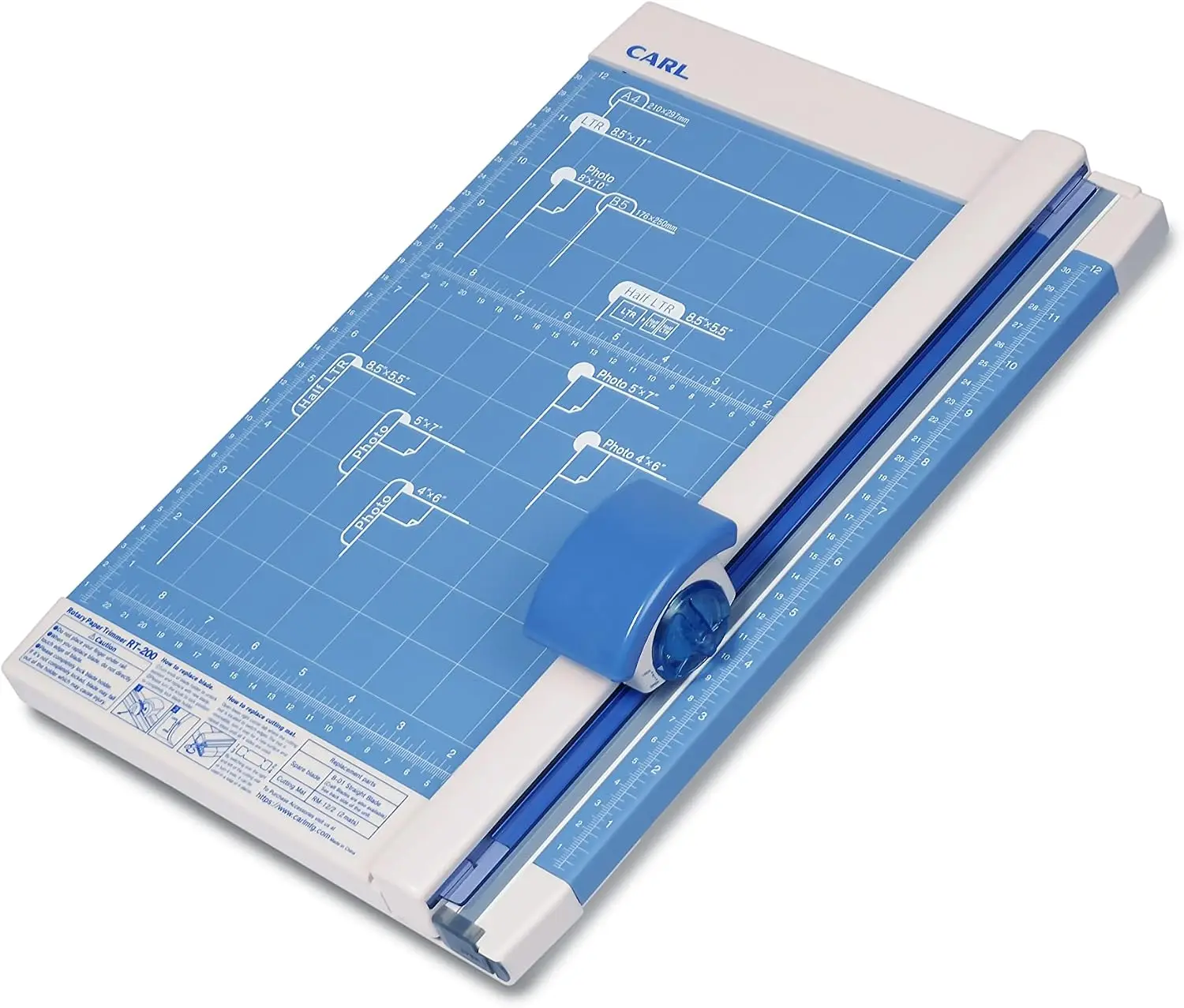 

12-Inch Rotary Trimmer, 10-Sheet Capacity, Carbide Blade, Precision Cuts, 10-1/4x12x3/4-Inch