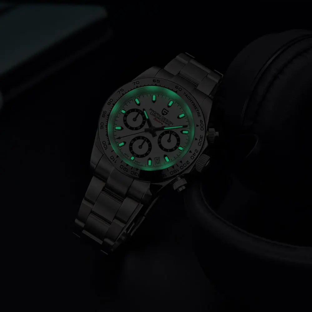 パガーニデザイン新しいクォーツ時計 40 ミリメートルメンズ腕時計 VK63 クロノグラフステンレス鋼防水腕時計ギフト時計リロイ Hombre