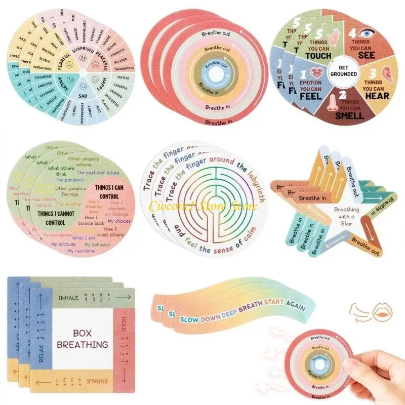 A3PC Stress Relief Sticker Anxiety Sensory Sticker Aesthetic Sticker Anxiety Calming Sticker for Office Classroom Adults