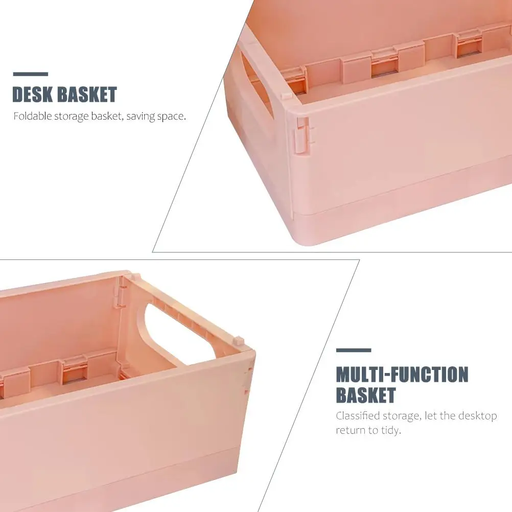Foldable Storage Baskets Desk Stationery Material Smooth Edge Book Container Easy Clean Multi function Household ganizer