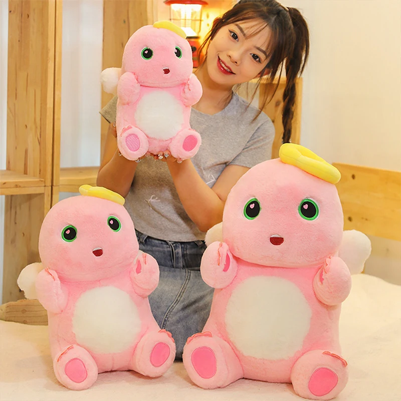 

Kawaii Pink Milk Dragon Plush Toy Nailong Stuffed Doll Cute Sitting Angel Cartoon Gift for Kids Birthday Xmas Present for Girls