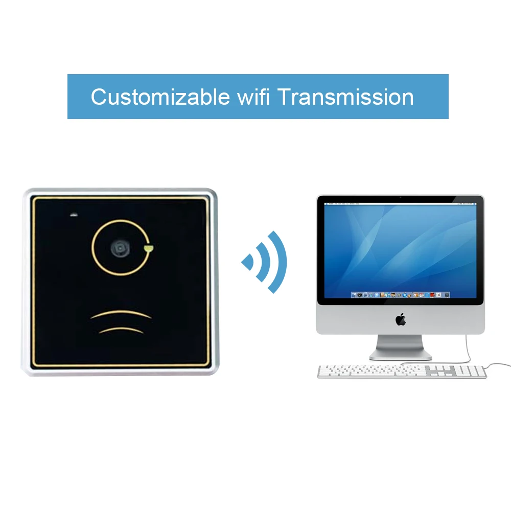 Rakinda Waterproof Dustproof RS232 RS485 Weigand 26 34  QR NFC Barcode Scanner for Access Control
