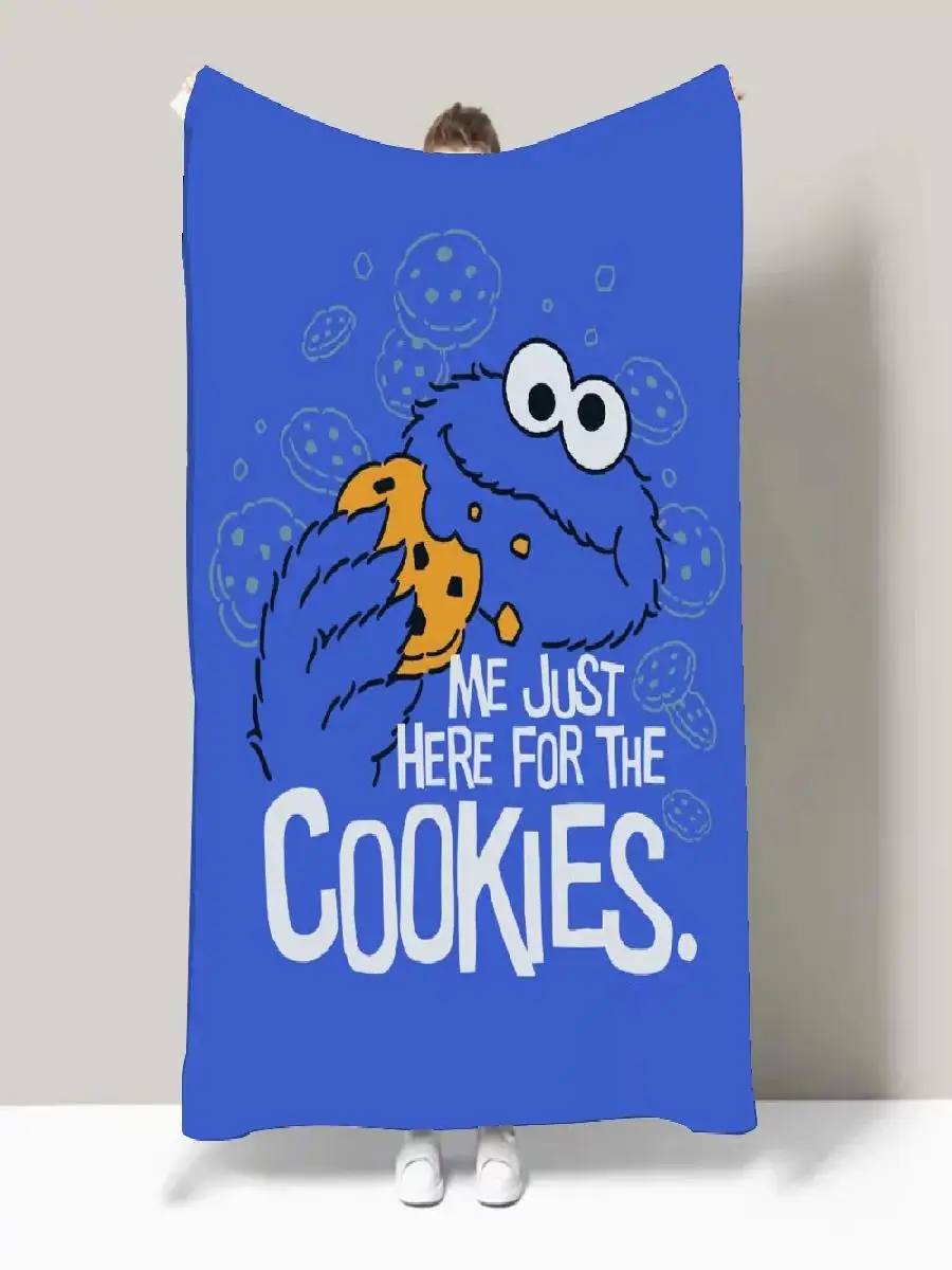 Cookies Monster Design Lightweight Throw Blanket for Dorms Naps Living Room Office Sofa  AllSeason