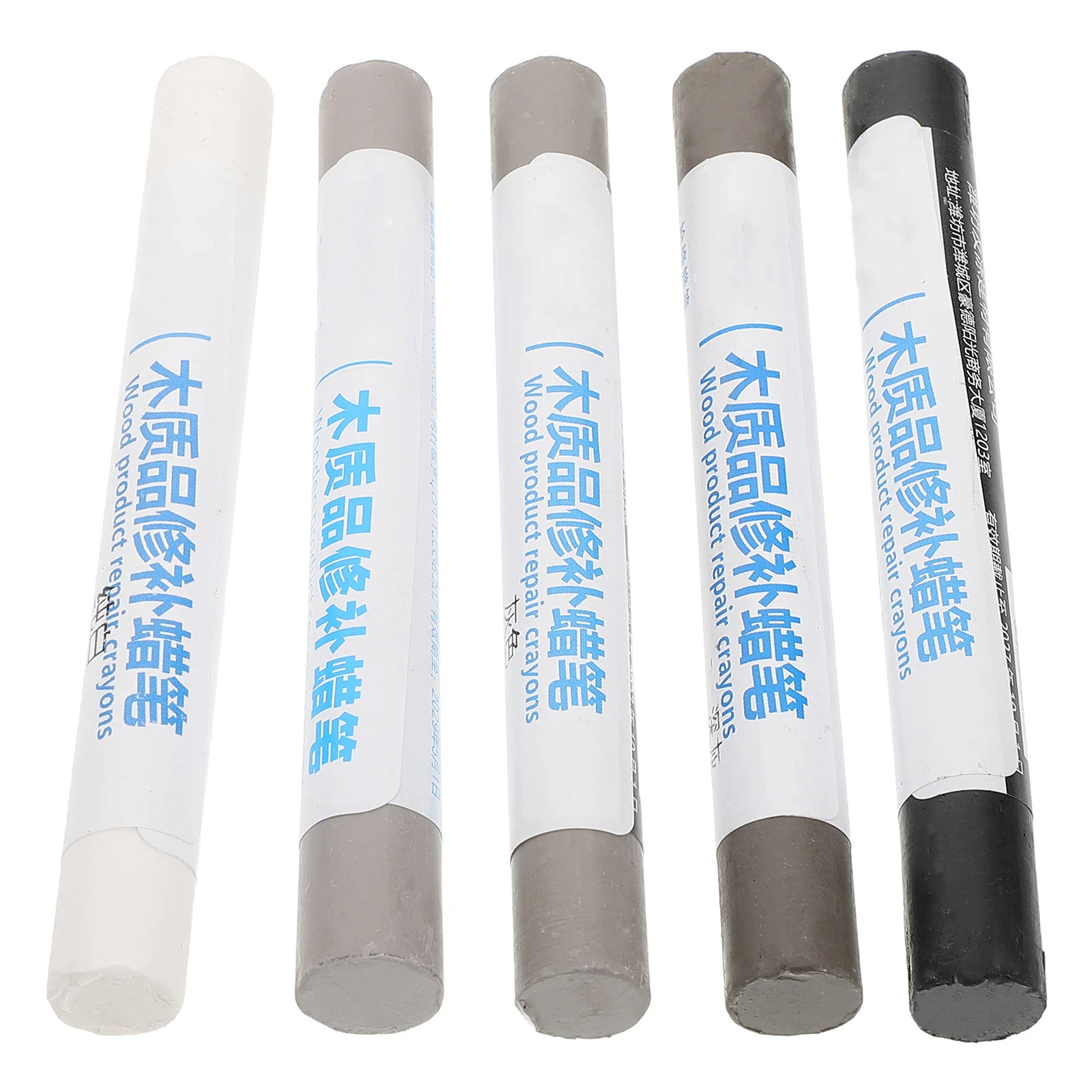 5pcs Furniture Wax Crayons 5 Colors Wood Filler Sticks For Scratch Hole Crack Repair On Floors Tables Cabinets Wax Filler Wood