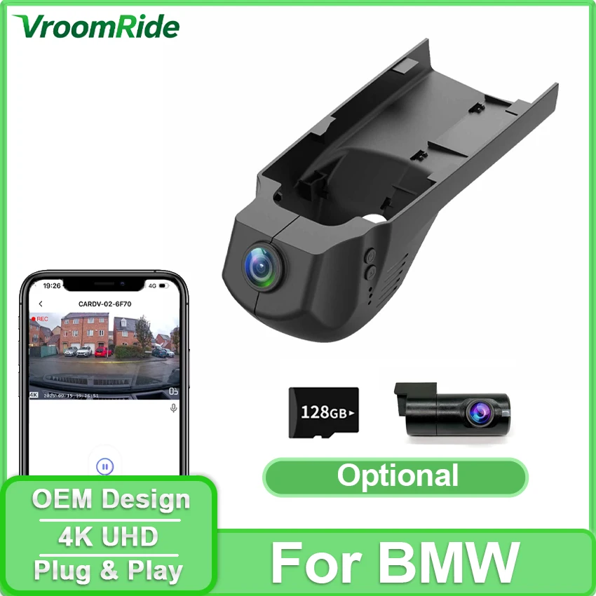 

Новая 4K UHD 2160P WiFi автомобильная камера-видеорегистратор для BMW X3 F25, X5 F15, X1 F48, X4, X6, X7, M, серий 1, 3, 5, 7, F20, F30, F31, F32, F36, F45, F07