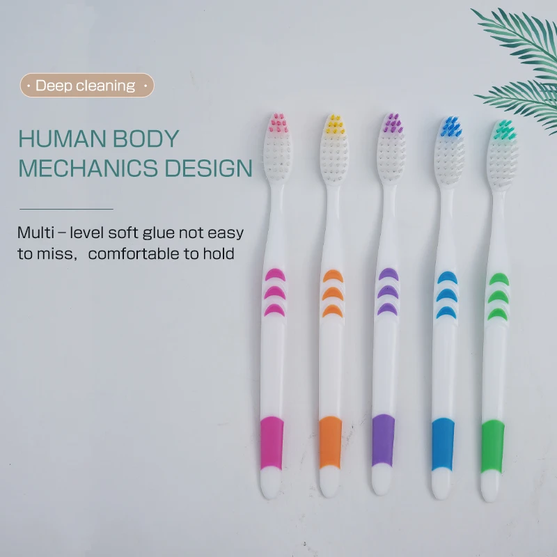 10 pcs adult soft bristled toothbrushes, anti slip soft rubber handle, family set