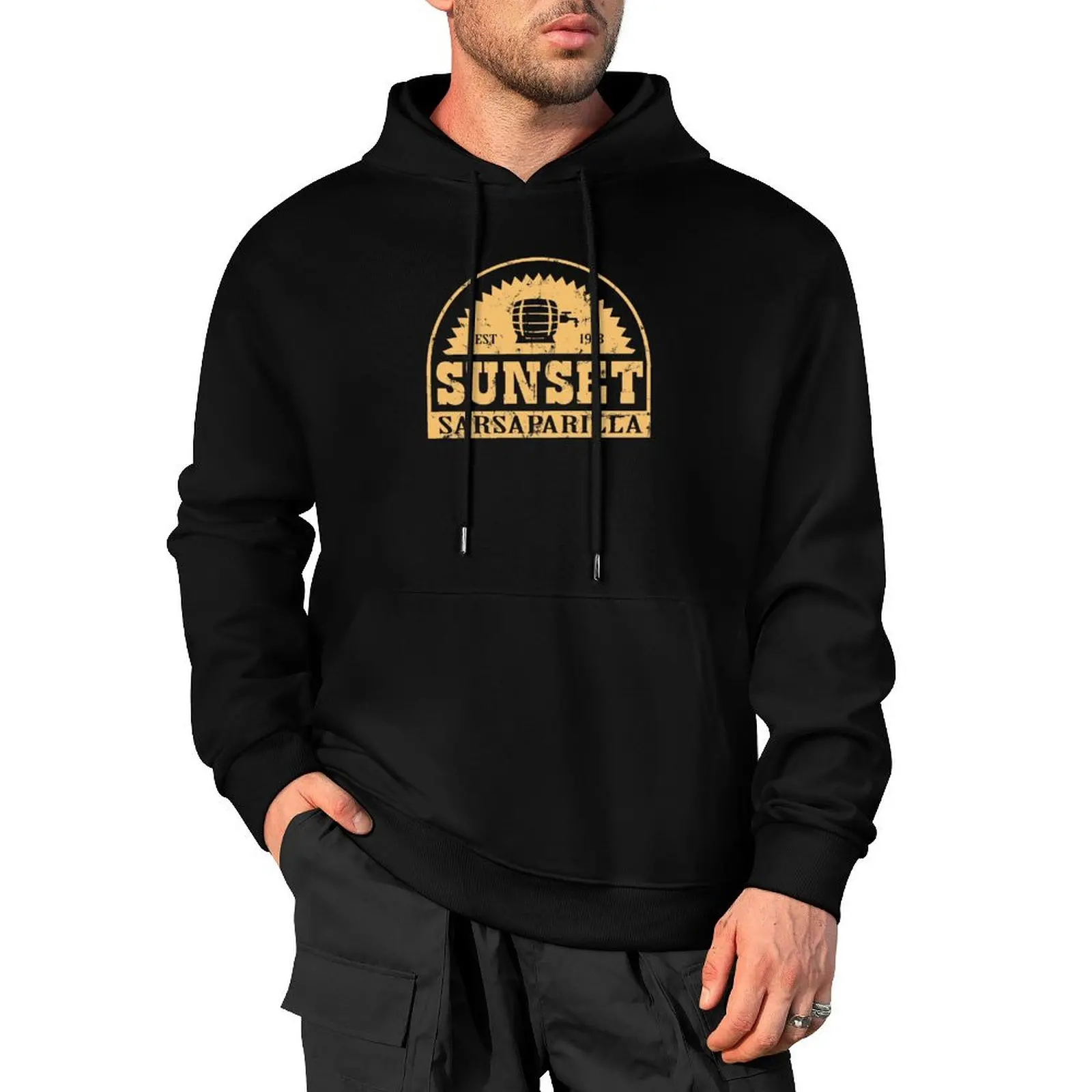 Sunset Sarsaparilla Pullover Hoodie korean autumn clothes blouse clothes for men male clothes hoodie man