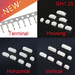 GH1.25 GH 1.25/1.27 1.25mm with lock Connector Socket Pin Header Vertical Horizontal JST Housing terminal 2 3 4 5 6 7 8 10 p