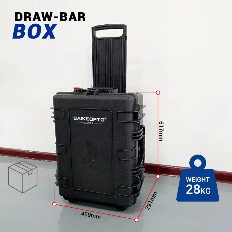 BK-FLC200ML JPT Laser Source Draw-Bar Box Multi-Mode Air-cooling Suitcase Pulse Laser Cleaning Machine High Cleaning Efficiency