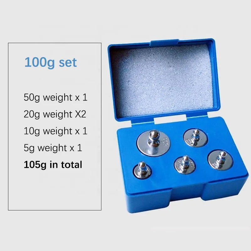 M2 Grade 100g Chrome Plated Calibration Weight Set For Teaching Balance And Electronic Scale Calibration