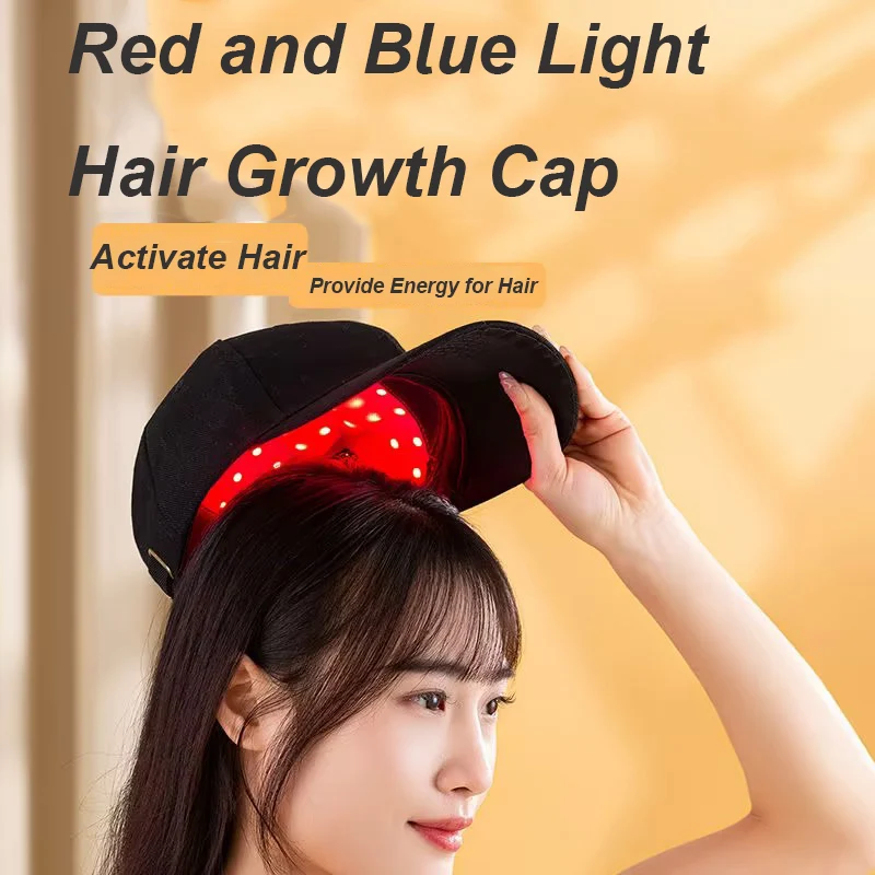 Infrared Hair Growth Instrument Physiotherapy Hair Growth Cap Hair Care Instrument With Cap