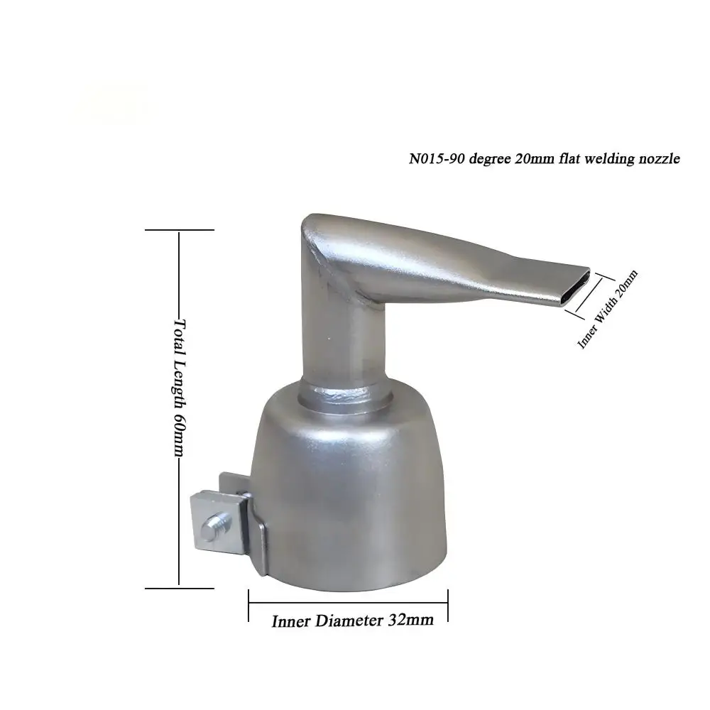 

HLTE 90 Degree Flat Welding Nozzles 20mm for Hot Air Gun Heat Gun Plastic Welding Welder Tuyere Accessories