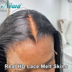 Newa 9x6 HD Lace Frontal Closure Invisible Swiss HD Lace Frontal Straight Hair Pre Plucked Body Wave HD Lace Closure 13x6 Full