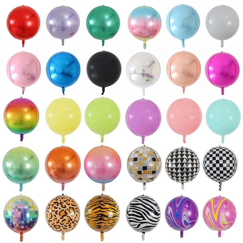 22Inch Rose Gold 4D Foil Balloon Helium Globos Rainbow Metallic Balloon Birthday Party Decor Kid Wedding Baby Shower Toy Gift