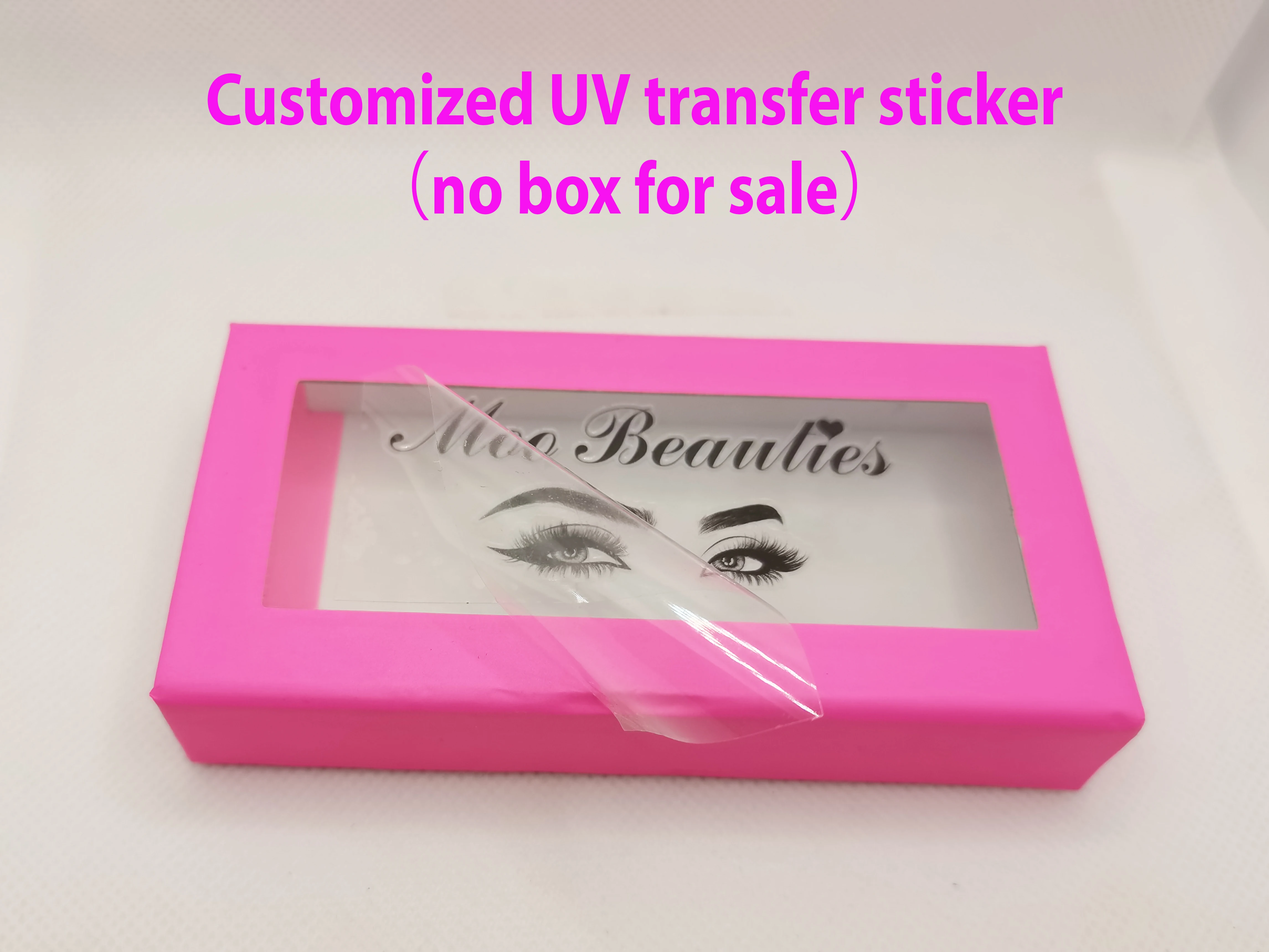 

custom color UV transfer sticker DTF print logo crystal eyebrow box label shine embossed decal waterproof relief DIY holographic