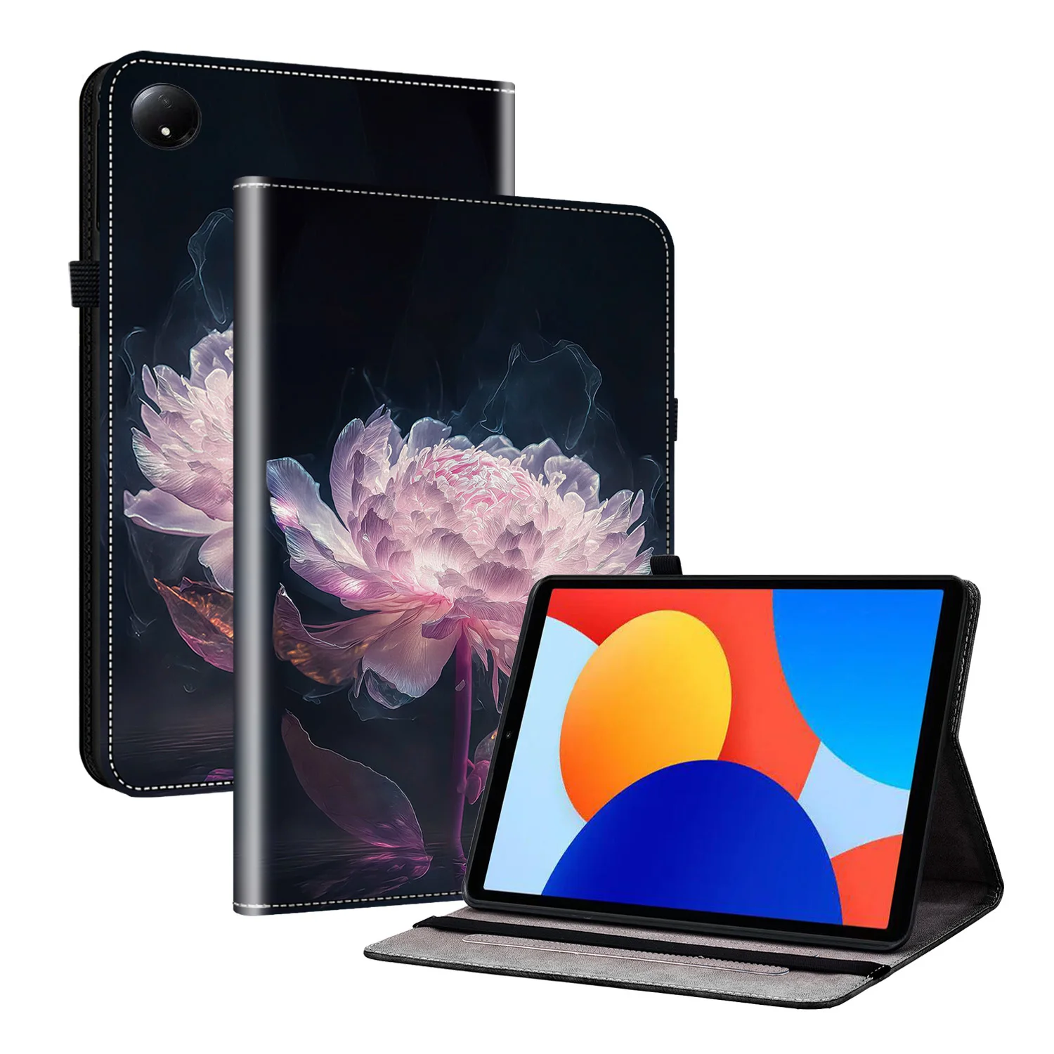 

Роскошный чехол из искусственной кожи для Xiaomi Redmi Pad SE 8.7 2024, регулируемая задняя крышка-подставка из ТПУ для Redmi Pad SE 4G 8,7 дюйма с автомобильным слотом