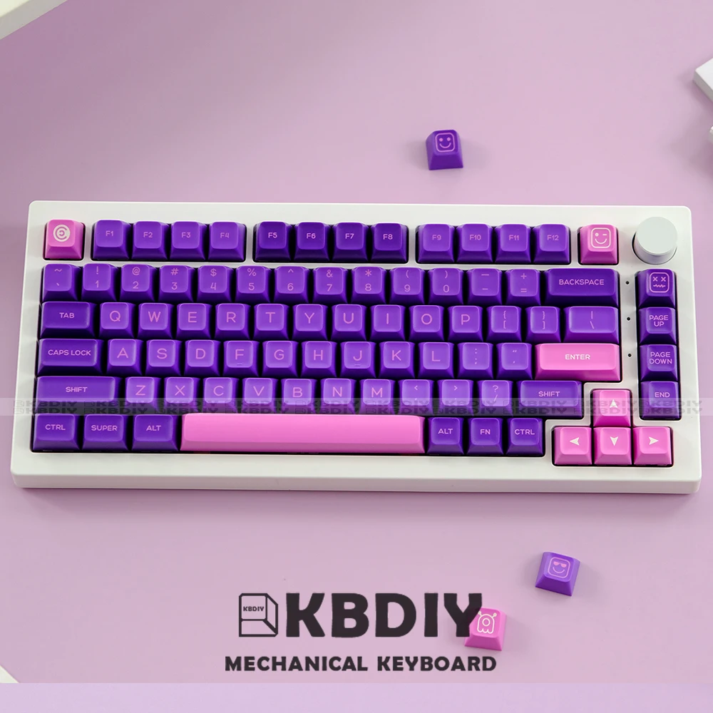 KBDiy 160 Keys/Set GMKFans Inazuma Keycaps SA Profile ISO PBT Keycap Custom Purple Mechanical Keyboards for GMK64 GMK67 K500