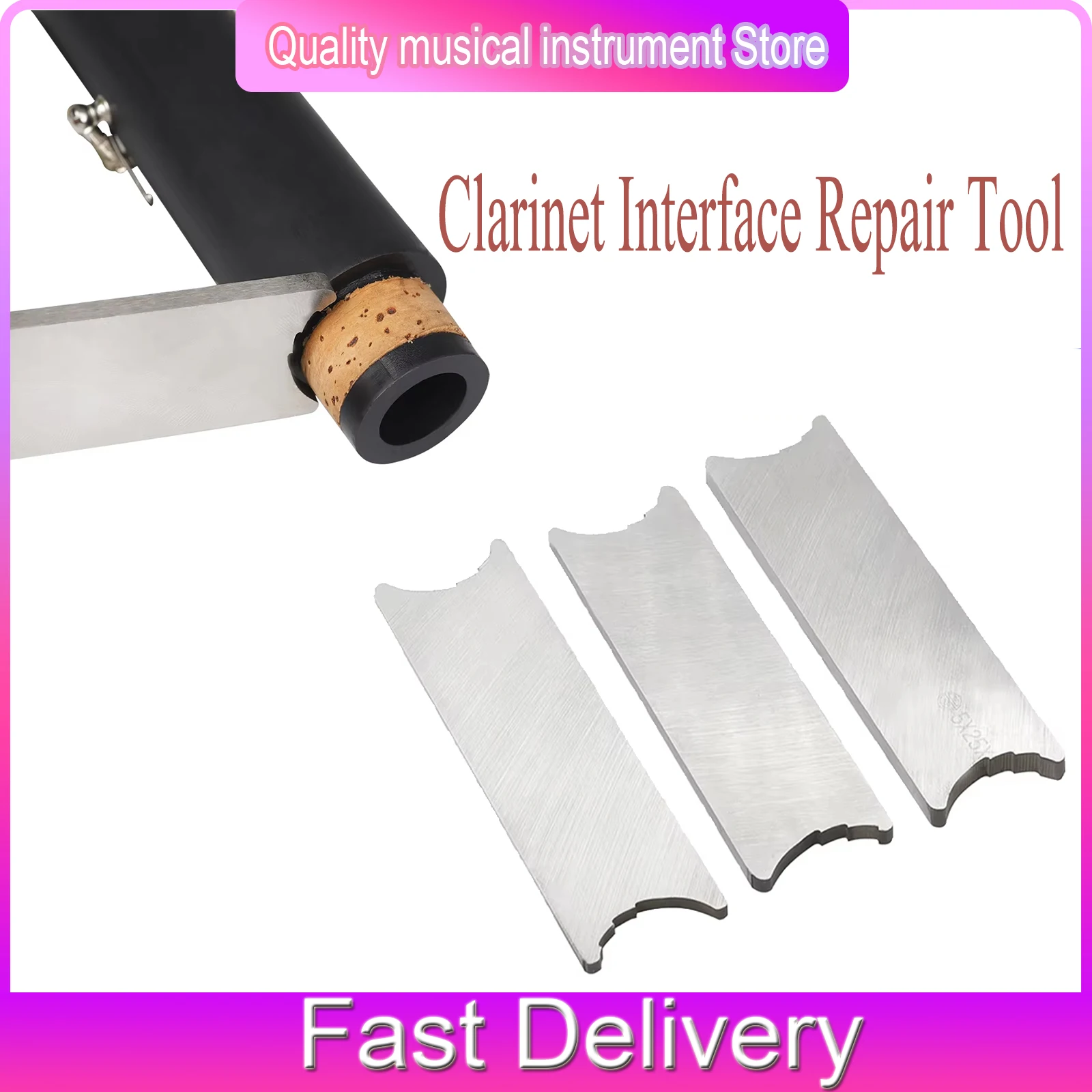 Clarinet Joint Interface Repair Tool 3Pcs Set High Speed Steel Professional Woodwind Instrument Maintenance Tool Durable