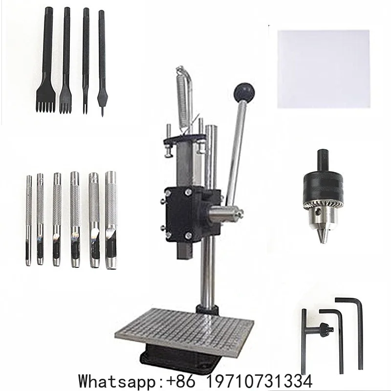 Leather Hole Puncher Hand Punching Machine Manual Press Tool for DIY Craft Punching Holes Cutting Forming Pressing Install Rivet