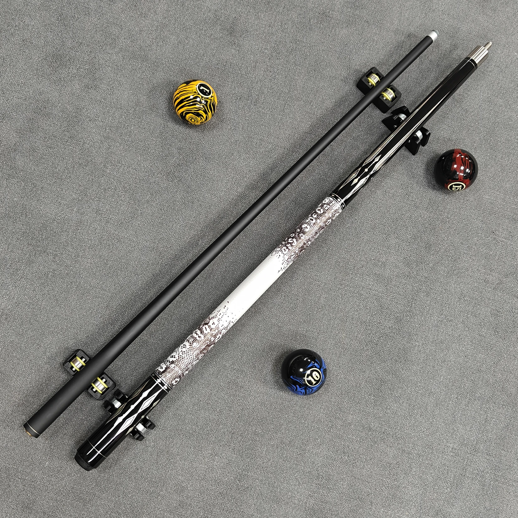 Leuchtender Rhombus-Billardqueue – Stabiler High-Tech-Schaft, 11,5 mm Spitze, rutschfester Griff aus Eidechsenimitat für 8-Ball / 9-Ball-Spiele