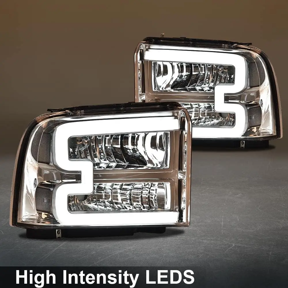 LED Headlights, Compatible with 2005-2007 Ford F250 F350 F450 F550 Super Duty/ 2005 Ford Excursion,(Not Fit Sealed Beam Headligh