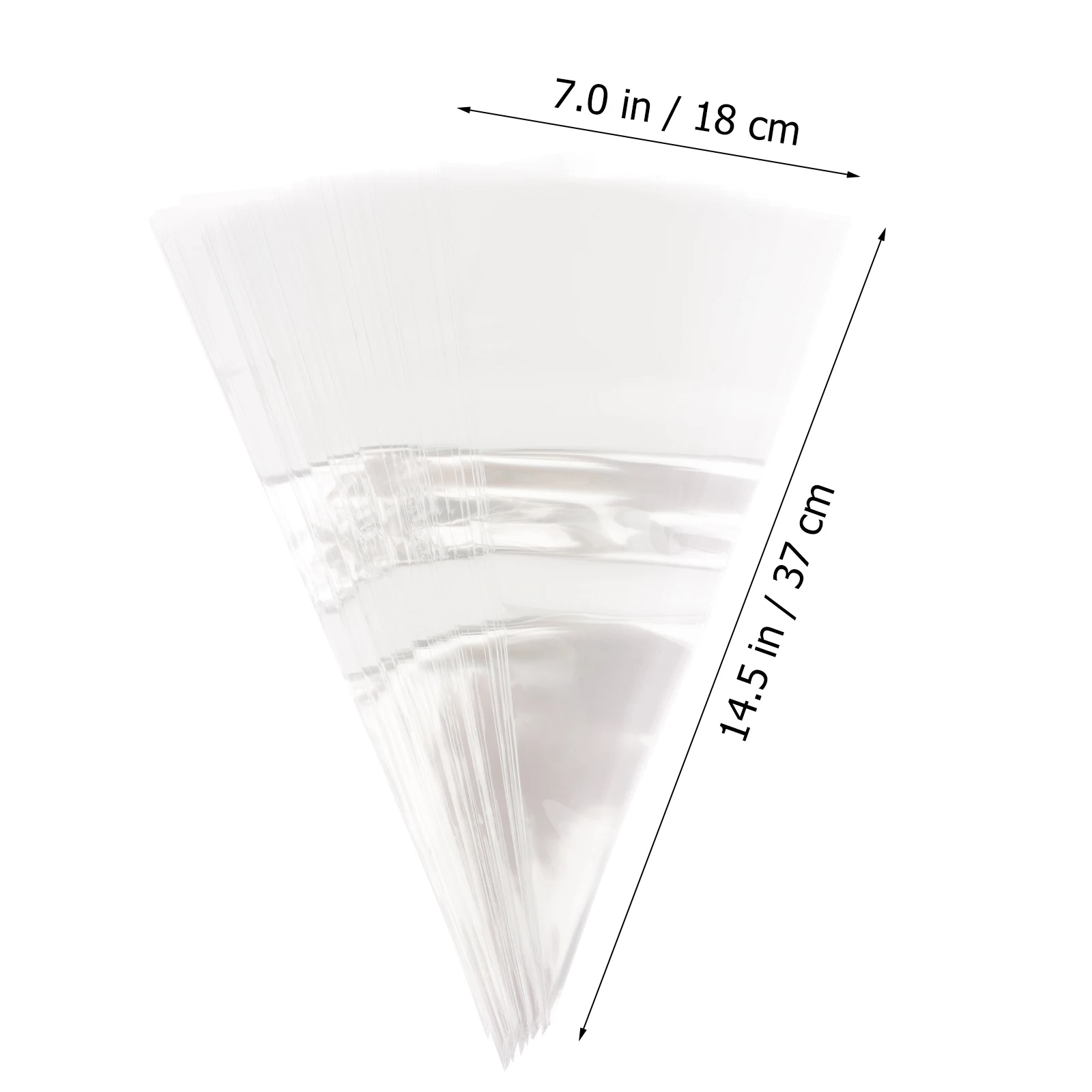 

1 Set Of Cone Shaped Transparent Popcorn Bags Multi-Use Sweets Wrapping Candy Storage Party Favors Clear Cellophane Biscuit
