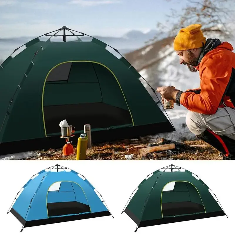 Outdoor Double Layers   Tent Quick Automatic Opening Beach Camping Tents 2 Person Waterproof Tent Travel Accessories Cast net