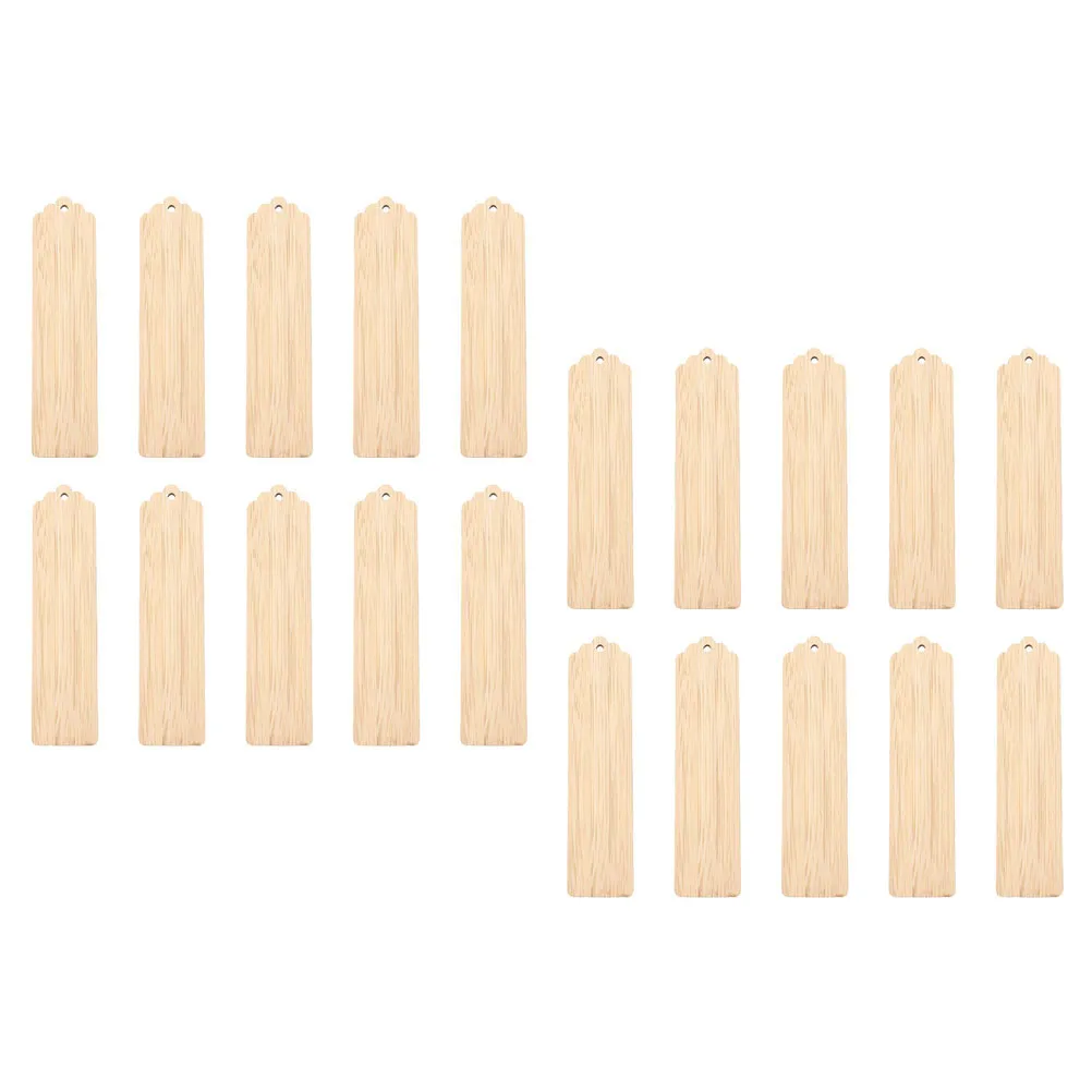 

20Pcs Wooden Craft Bookmarks Blank DIY Reading Bookmarks for DIY Decoration Gift Making Festival Crafts Creative Unfinished