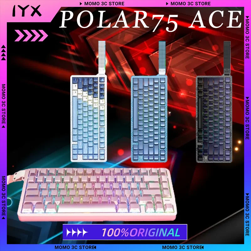 

IYX POLAR75 ACE Mechanical Keyboard Manetic Switch 8k Polling Rate Aluminum Alloy Gasket Structure RGB Esports Gaming Keyboard