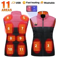 2024 Heated Jacket Men Women Washed Winter Ski Coat Hooded USB Electrical 21 Area Heated Clothing Waterproof Warm Thermal Jacket