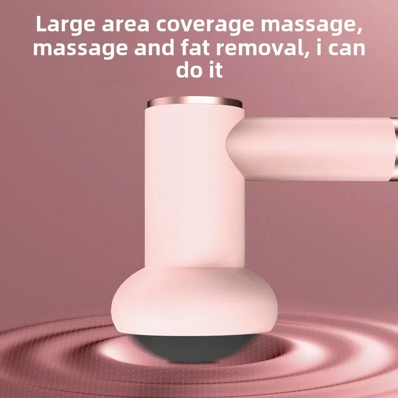 Massage Gun Wireless Charging Fat Pushing Machine Handheld Portable Massage Stick Neck, Waist, Shoulder Kneading Pink White